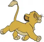 The Lion King - Young Simba The Lion Cub - Playful And Curious Future King Poses - Pride Lands Character - Filled Embroidery Design - 7436