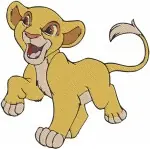 The Lion King - Young Nala The Brave Lioness Cub - Graceful Standing And Alert Poses - Future Queen Character - Filled Embroidery Design - 7478