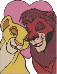The Lion King - Adult Simba And Nala In He - Young Simba And Nala Playing - Simba With Zazu - Love And Friendship - Filled Embroidery Design - 7482