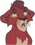The Lion King - Young Reddish Brown Lion Cub (Simba Or Kion Style) - Curious And Alert Poses - Young Pride Lander - Filled Embroidery Design - 7491