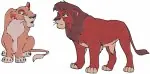 The Lion King - Young Nala On Turtle - Shenzi Hyena Cub - Simba And Sarabi Lioness - Assorted Characters - Filled Embroidery Design - 7494