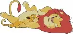 The Lion King - Adult Simba And Nala Playful - Mufasa (Or Simba) With Young Simba On Back - Royal Family Fun - Filled Embroidery Design - 7509