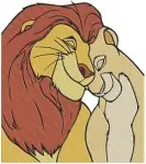 The Lion King - Mufasa (Or Simba) With Young Simba Cub - Zazu With Simba - Simba And Nala Close Up - Royal Bonds - Filled Embroidery Design - 7515