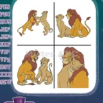 The Lion King - Adult Simba And Nala Majestic Lion Pair - Tender And Powerful Moments Together - Disney Love Story - Filled Embroidery Design - Instant Download