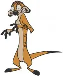 The Lion King - Timon The Meerkat Dynamic Action And Relaxed Poses - Energetic Disney Animal Character - Filled Embroidery Design - 7527