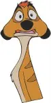 The Lion King - Timon The Meerkat Pal - Expressive Face Close Up And Lying Down Poses - Disney Animal Sidekick - Filled Embroidery Design - 7532