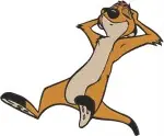 The Lion King - Timon The Meerkat Pal - Expressive Face Close Up And Lying Down Poses - Disney Animal Sidekick - Filled Embroidery Design - 7533