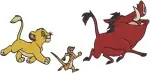 Disney Lion King Simba Nala Timon Pumbaa Friends Group Poses Hakuna Matata Bundle - Filled Embroidery Design - 7561