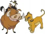 Disney Lion King Simba Nala Timon Pumbaa Friends Group Poses Hakuna Matata Bundle - Filled Embroidery Design - 7562
