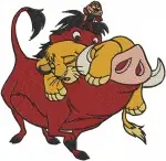 Disney Lion King Simba Nala Pumbaa Eating Bugs Circle Of Life Iconic Scenes Set - Filled Embroidery Design - 7566