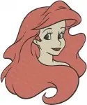 Disney Little Mermaid Ariel Mermaid Headshots Various Expressions Red Hair Bundle - Filled Embroidery Design - 7669