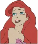 The Little Mermaid Ariel Portraits And With Flounder Fish Friend Collection - Filled Embroidery Design - 7780