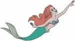 The Little Mermaid Ariel Riding Dolphin With Flounder And Various Mermaid Poses - Filled Embroidery Design - 7789