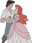 The Little Mermaid Ariel And Prince Eric More Romantic Couple Scenes And Portraits - Filled Embroidery Design - 7802
