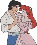 The Little Mermaid Ariel And Prince Eric More Romantic Couple Scenes And Portraits - Filled Embroidery Design - 7805