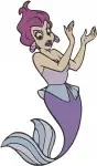 Disney Little Mermaid Ariel Portrait Ursula Human Vanessa Baby Seal Close Ups Set - Filled Embroidery Design - 7966