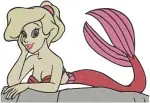 Disney Little Mermaid Ariel And Sisters Attina Alana Adella Lounging On Rocks Designs - Filled Embroidery Design - 7981