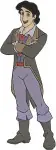 Disney Little Mermaid Prince Eric At Ships Wheel On Barrel Sailor Attire Collection - Filled Embroidery Design - 7996