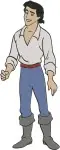 Disney Little Mermaid Prince Eric Standing Poses Royal Attire Human Prince - Filled Embroidery Design - 7997