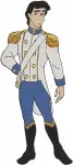 Disney Little Mermaid Prince Eric Standing Poses Royal Attire Human Prince - Filled Embroidery Design - 7999