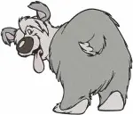 Disney Little Mermaid Max The Sheepdog Various Poses Cute Fluffy Dog Collection - Filled Embroidery Design - 8020