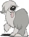 Disney Little Mermaid Max The Sheepdog Various Poses Cute Fluffy Dog Collection - Filled Embroidery Design - 8021