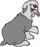 Disney Little Mermaid Max The Sheepdog Various Poses Cute Fluffy Dog Collection - Filled Embroidery Design - 8022