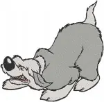 Disney Little Mermaid Max The Sheepdog Various Poses Cute Fluffy Dog Collection - Filled Embroidery Design - 8023