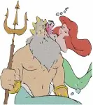 The Little Mermaid King Triton And Ariel More Father Daughter Moments Collection - Filled Embroidery Design - 8088