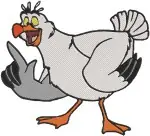 The Little Mermaid Scuttle Seagull Character Various Walking And Posing Stances - Filled Embroidery Design - 8148