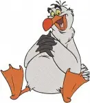 The Little Mermaid Scuttle Seagull Various Flying And Standing Character Views - Filled Embroidery Design - 8153