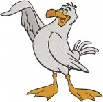 The Little Mermaid Scuttle Seagull More Flying And Standing Poses Collection - Filled Embroidery Design - 8156