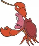 The Little Mermaid Sebastian Crab With Valentine He And Various Action Poses - Filled Embroidery Design - 8160