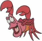The Little Mermaid Sebastian Crab Various Musical And Expressive Character Poses - Filled Embroidery Design - 8173