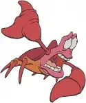 The Little Mermaid Sebastian Crab Various Musical And Expressive Character Poses - Filled Embroidery Design - 8175