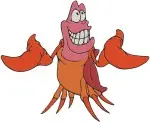 The Little Mermaid Sebastian Crab Various Musical And Expressive Character Poses - Filled Embroidery Design - 8176