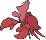 The Little Mermaid - Sebastian The Crab - Expressive And Concerned Poses - Ariel'S Guardian Crab - Filled Embroidery Design - 8181