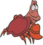 The Little Mermaid - Sebastian The Crab - Expressive And Concerned Poses - Ariel'S Guardian Crab - Filled Embroidery Design - 8182