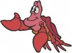 The Little Mermaid - Sebastian The Crab - Classic Character Poses Collection - Under The Sea Friend - Filled Embroidery Design - 8191