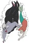 The Little Mermaid - Ursula The Sea Witch With Ariel - Villainous Deals And Magic Moments - Disney Antagonist - Filled Embroidery Design - 8219