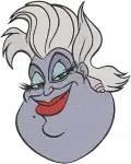 The Little Mermaid - Ursula The Sea Witch - Powerful Villain Poses And Ariel In Cauldron - Disney Ocean Queen - Filled Embroidery Design - 8230