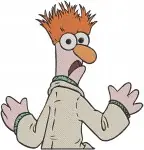 The Muppets - Dr Bunsen Honeydew And Beaker Muppet Labs Scientists - Experimental Muppet Show Characters - Filled Embroidery Design - 8269