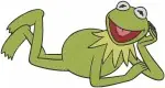 The Muppets - Kermit The Frog - Relaxed Sitting And Happy Frog Poses - Beloved Muppet Show Host - Filled Embroidery Design - 8281