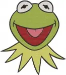 The Muppets - Kermit The Frog - Thoughtful And Expressive Face Close Ups And Poses - Famous Green Muppet - Filled Embroidery Design - 8290