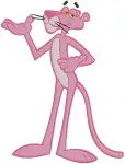 The Pink Panther - Cool Pink Panther With Basketball Flowers And Standing Poses - Classic Coon Character - Filled Embroidery Design - 8301