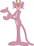 Pink Panther Classic Coon Character Various Standing And Walking Poses Collection - Filled Embroidery Design - 8310
