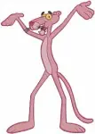Pink Panther Classic Coon Character Various Standing And Walking Poses Collection - Filled Embroidery Design - 8311