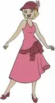 Disney Princess And Frog Charlotte La Bouff Red And Pink Dresses Southern Belle - Filled Embroidery Design - 8319