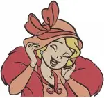Disney Princess And Frog Charlotte La Bouff Pink Dress Red Hat Close Ups Designs - Filled Embroidery Design - 8322