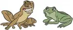 Disney Princess And Frog Tiana Naveen Frogs Louis Alligator Playing Trumpet - Filled Embroidery Design - 8343